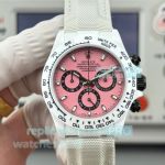 Swiss Replica Rolex Cosmos Daytona Pink Dial Ceramic Case Limited Edition Watch 